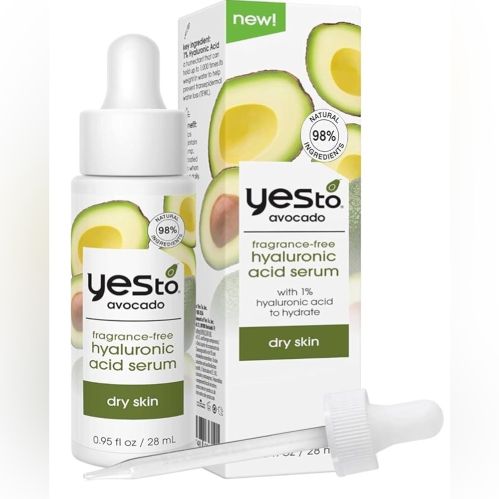 Yesto avocado fragrance free hyaluronic acid serum 1% to hydrate 28ml/0.95fl oz - Picture 2 of 6